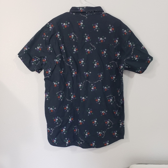 HARLEY-DAVIDSON Men's Navy Floral Aloha Collared Button Down Shirt Size XXL - Picture 2 of 15